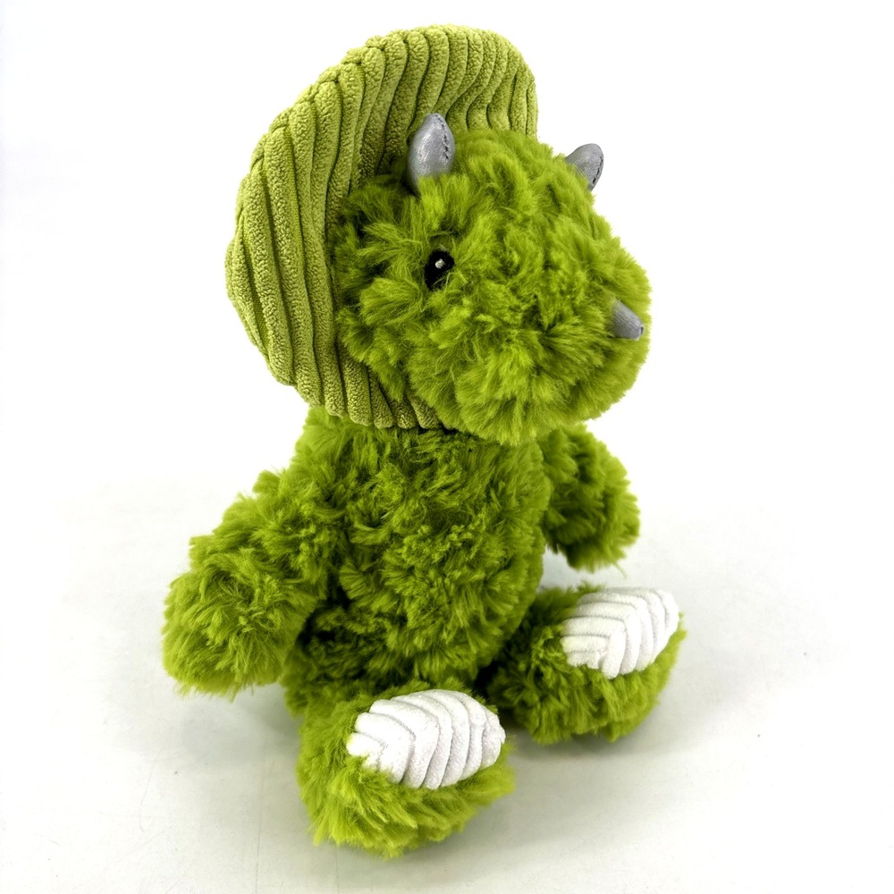 Animal Adventure Dinosaur Triceratops Plush Stuffed Green 10"‎ Sewn Eyes